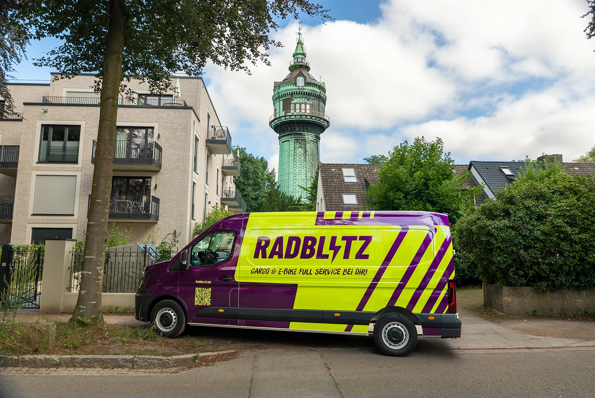 Mobiler Radblitz Service-Transporter für E-Bike und Lastenrad Reparaturen in Hamburg-Lokstedt